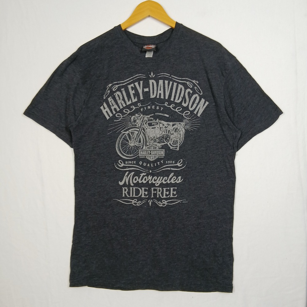 Harley-Davidson Mumbai India Graphic T-Shirt Charcoal Heather Large 1723